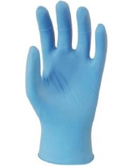 CAJA 100 GUANTES NITRILO AZUL T/L