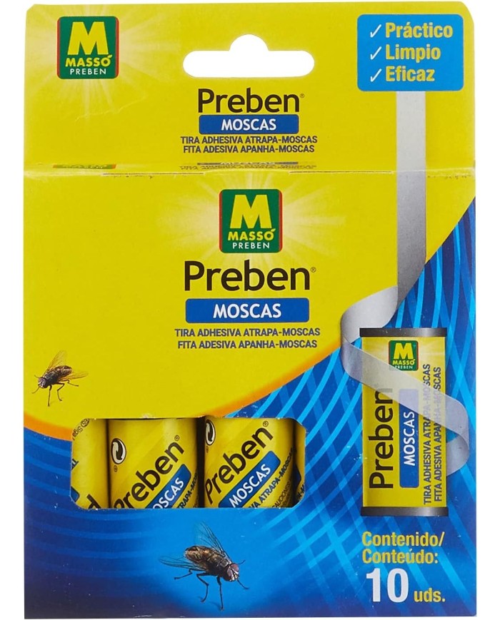PREBEN TIRA ATRAPA-MOSCAS  10UD