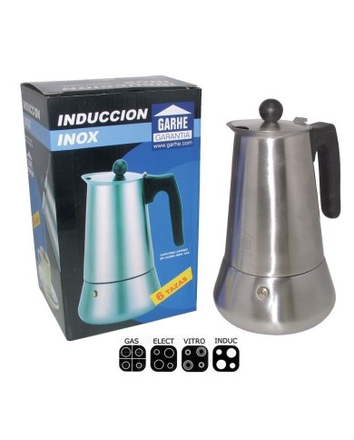 CAFETERA INDUCCION INOX 6 TAZAS